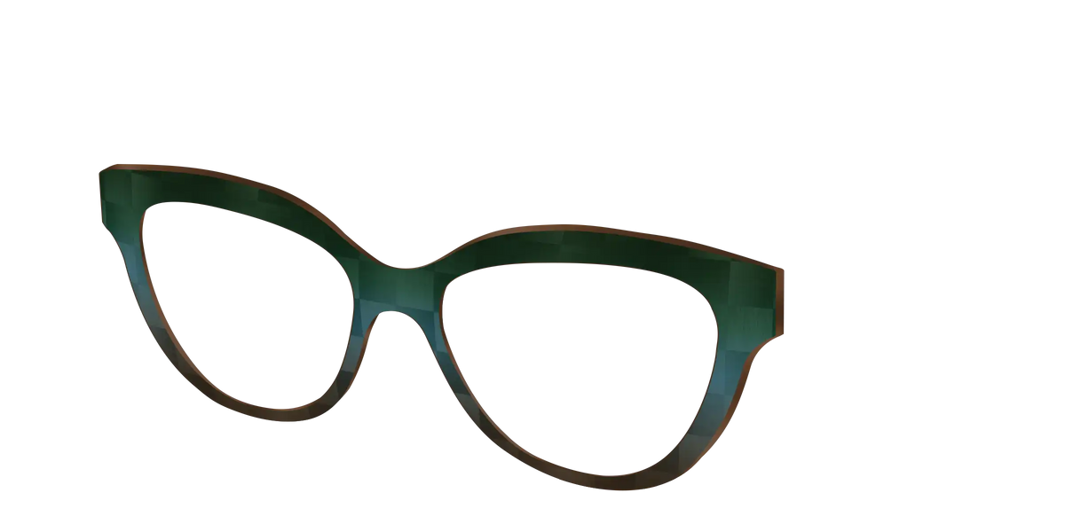 The Teal to Walnut Matte Check