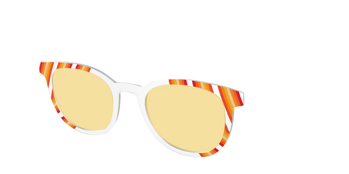 The Groovy Stripes with Citrine Yellow Lens