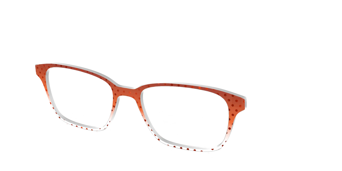The Inferno Orange Gradient Crystal Polka Dots