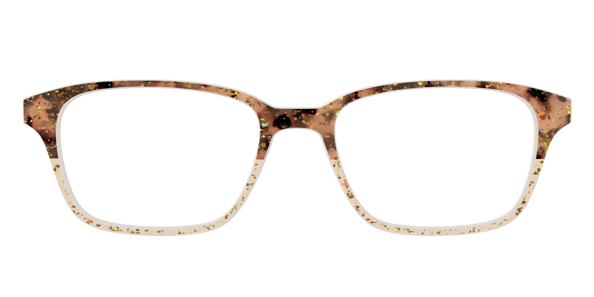 The Khaki Tortoise Crystal Split with Gold Flakes