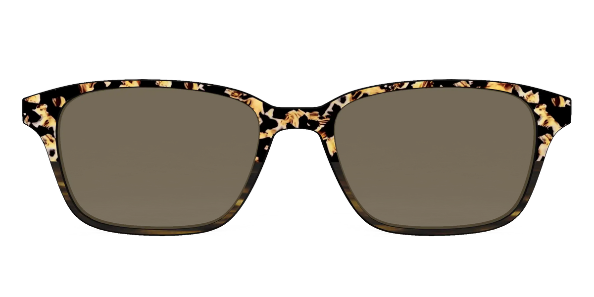 The Polarized Caramel Tortoise Horn Split Sun Top