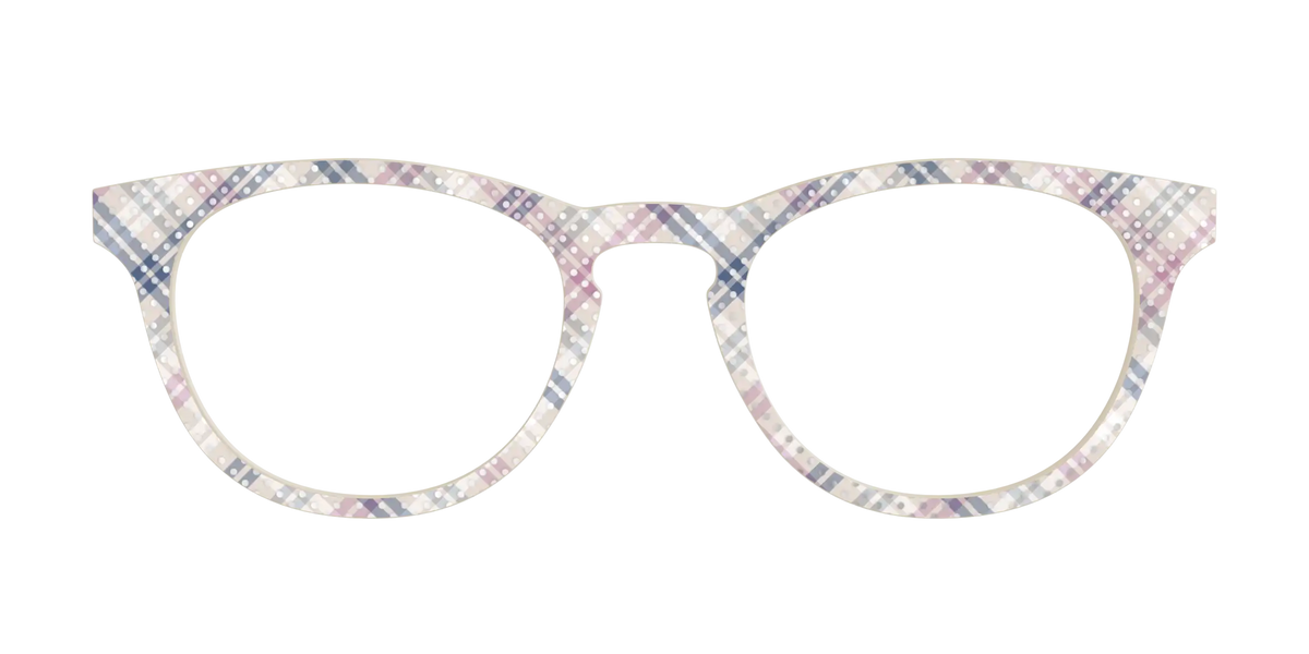 The Chiffon Plaid with Silver Foil Polka Dots