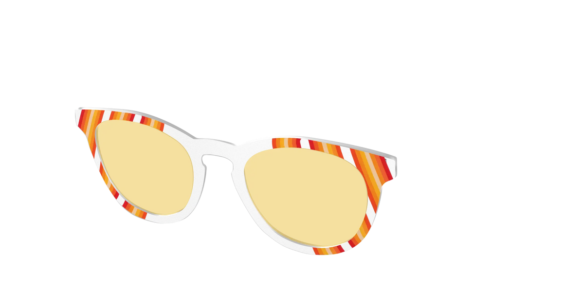 The Groovy Stripes with Citrine Yellow Lens