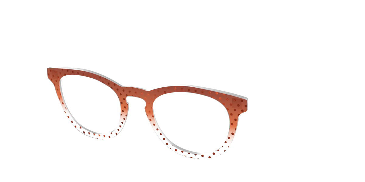 The Inferno Orange Gradient Crystal Polka Dots