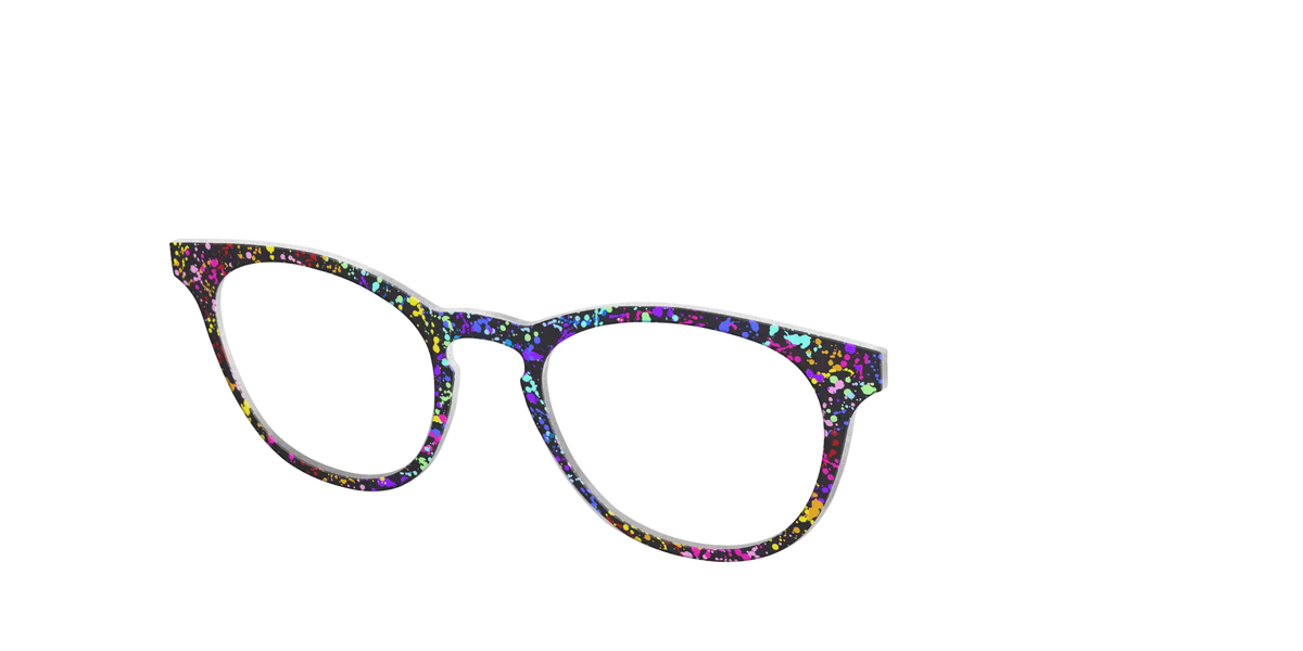 The Rainbow Splatter Black