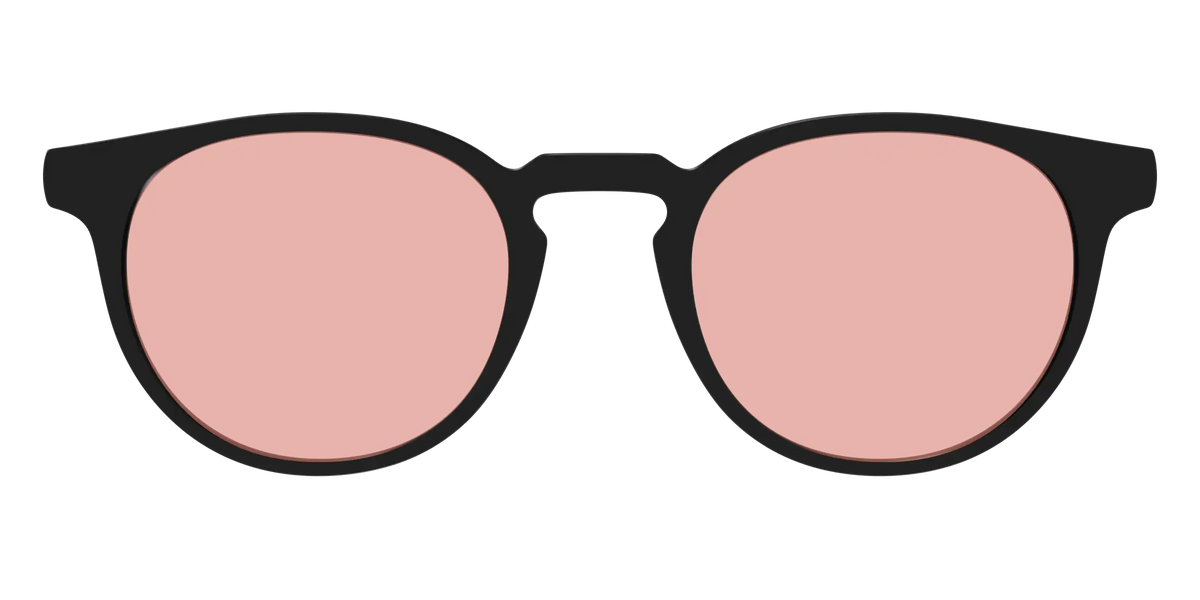 The Black With Coral Pink lens