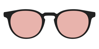 The Black With Coral Pink lens