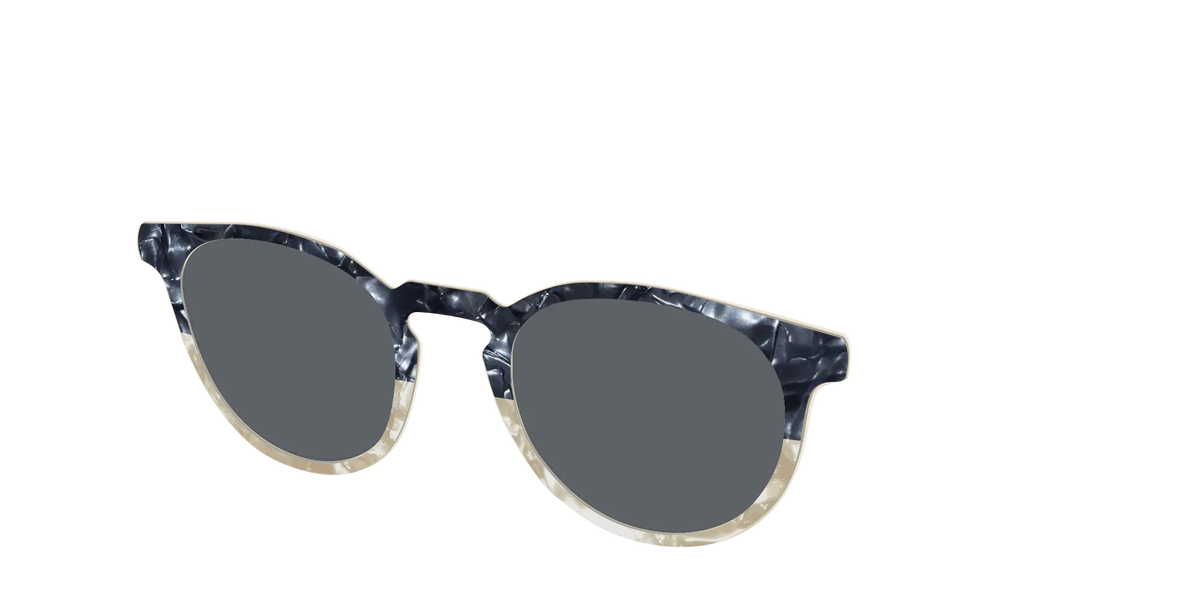 The Polarized Navy to Taupe Pearl Split Sun Top