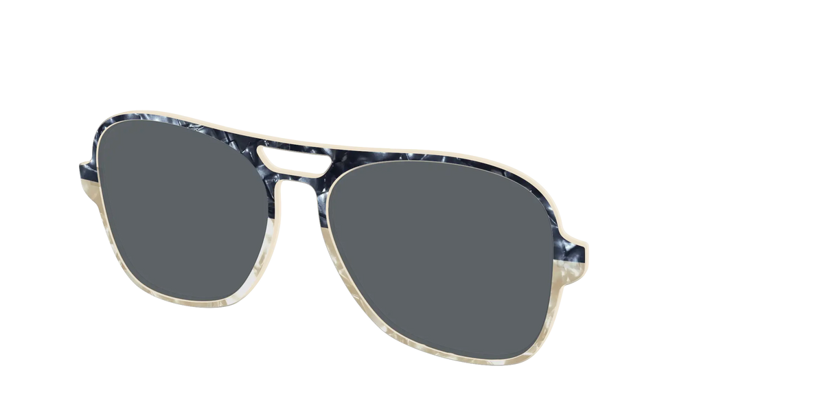 The Polarized Navy to Taupe Pearl Split Sun Top