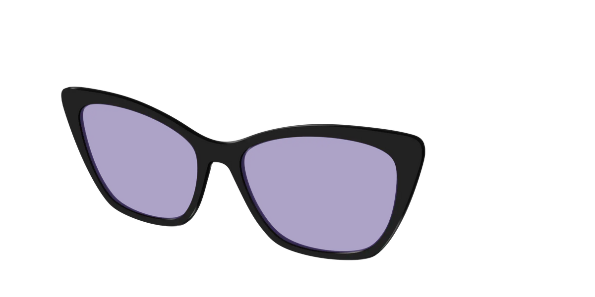 The Black With Celestial Purple lens