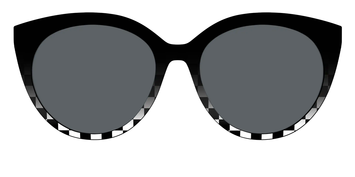 The Polarized Checkerboard Fade Sun Top