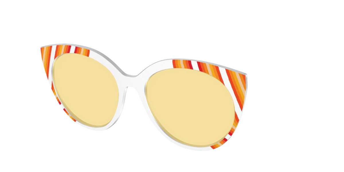 The Groovy Stripes with Citrine Yellow Lens