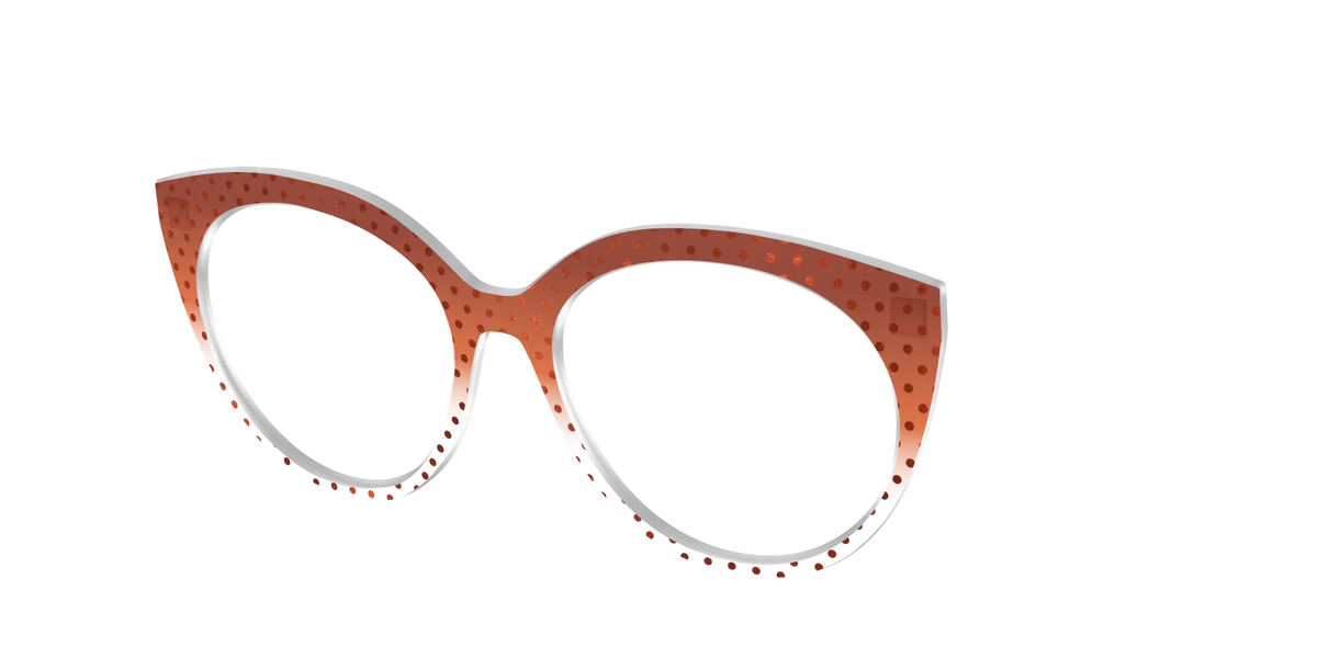 The Inferno Orange Gradient Crystal Polka Dots