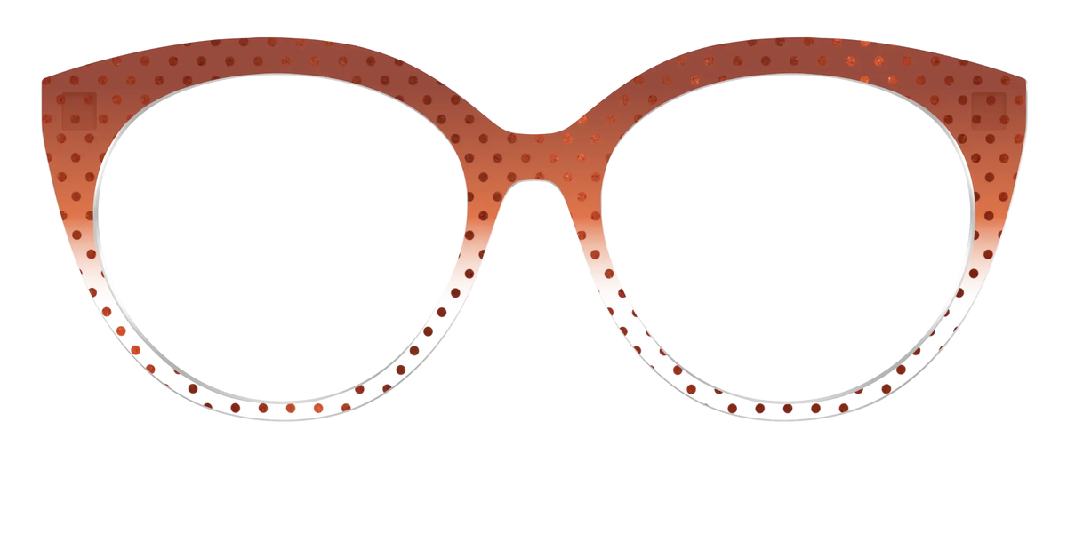 The Inferno Orange Gradient Crystal Polka Dots