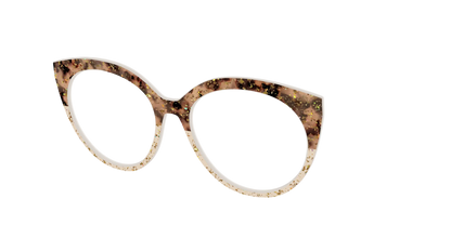 The Khaki Tortoise Crystal Split with Gold Flakes